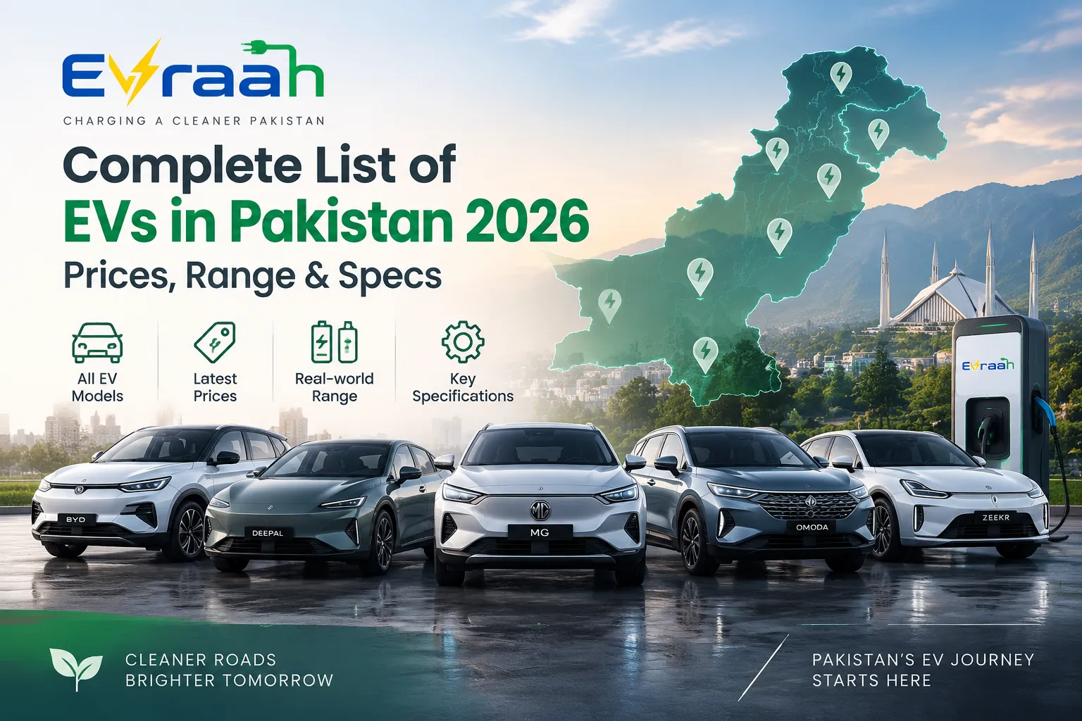 Complete list of Evs in Pakistan 2026 Guide