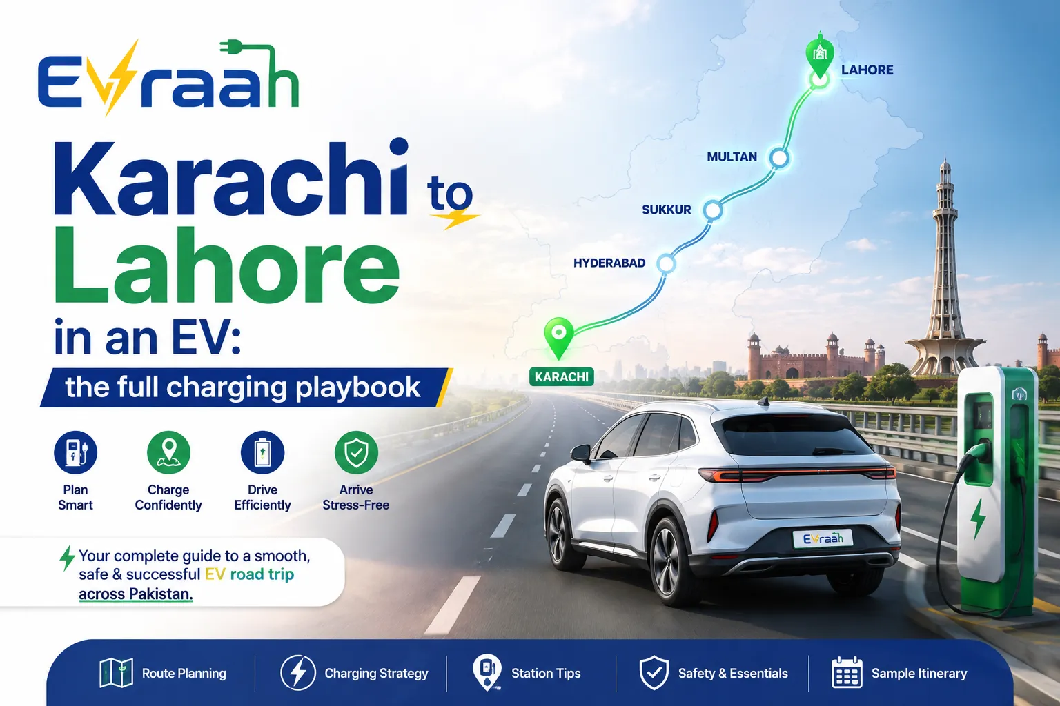 Karachi to Lahore in an EV: The Full Charging Playbook (2026 Guide)